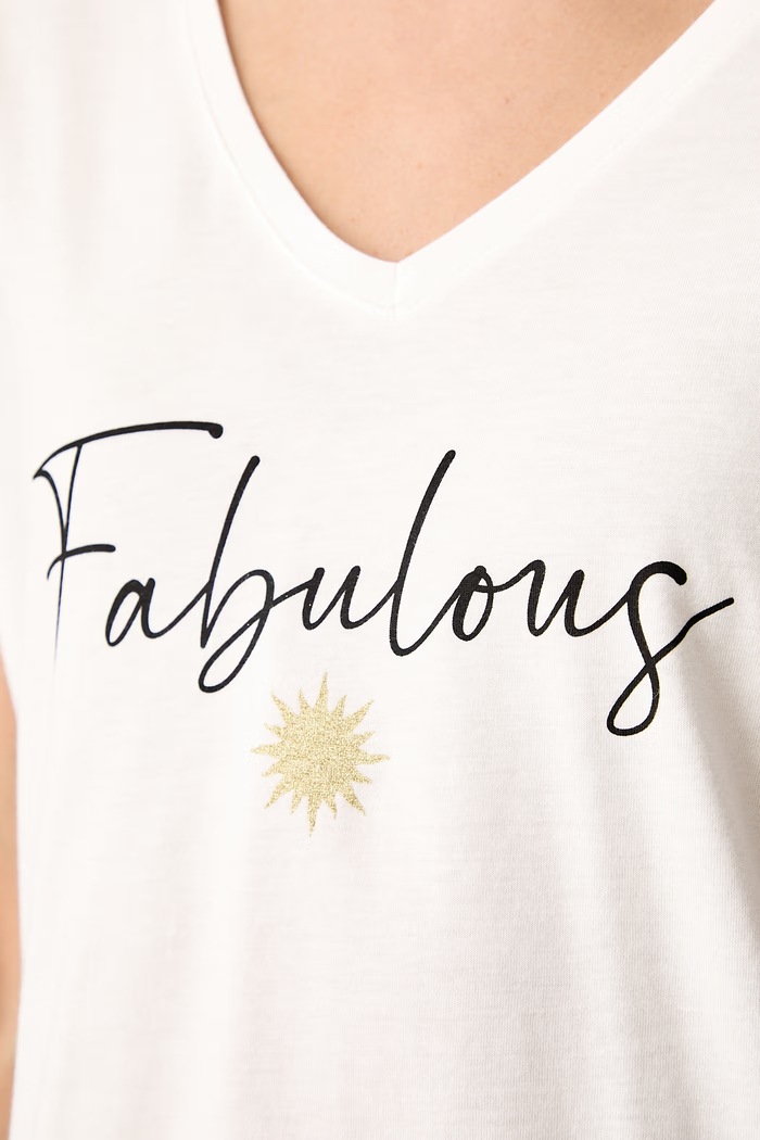 Morgan T-shirt damski z modalem DFABI beżowy