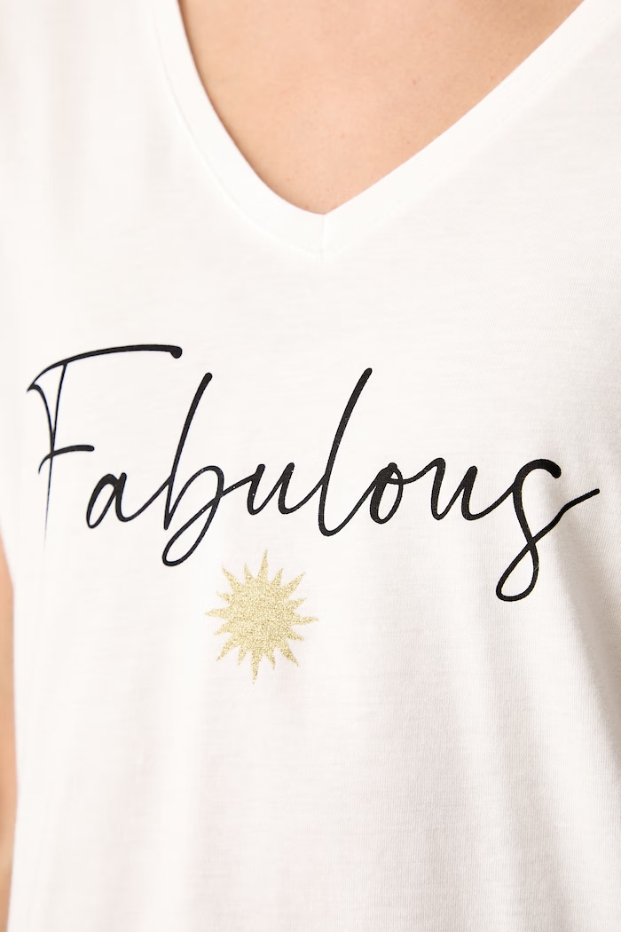 Morgan T-shirt damski z modalem DFABI beżowy