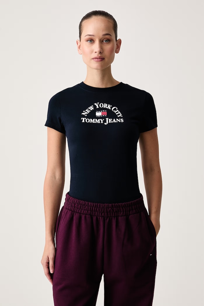 Tommy Jeans Tričko dámske bavlnené tmavomodrá DW0DW23261