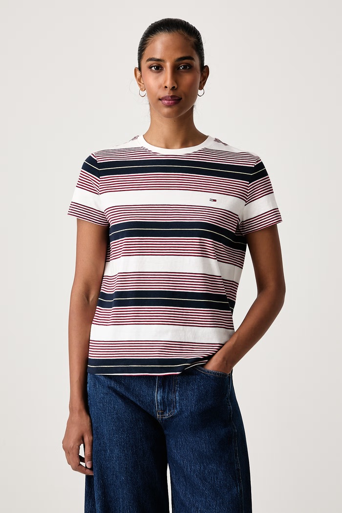 Tommy Jeans T-shirt damski bawełniany granatowy DW0DW23561