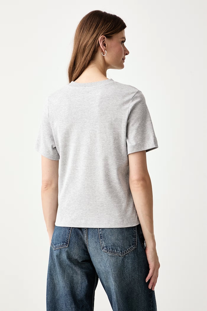 Odzież Tommy Hilfiger T-shirt damski bawełniany WW0WW52365 szary