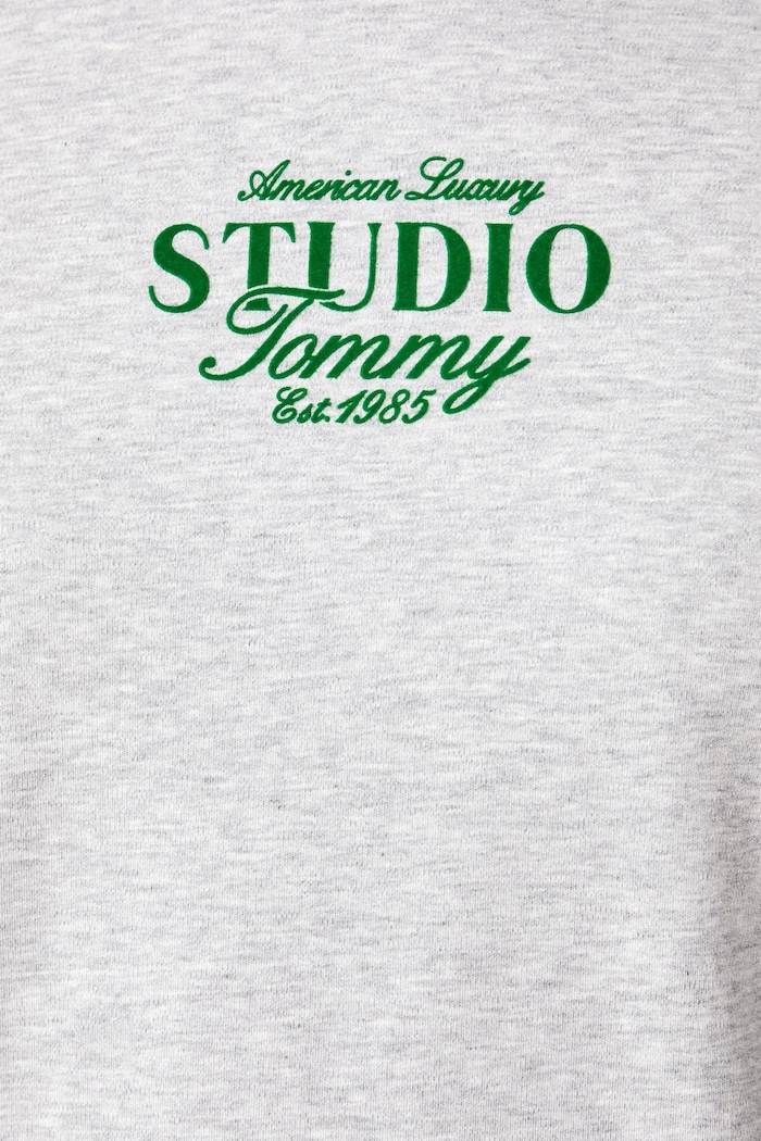 T-shirt damski bawełniany Tommy Hilfiger szary WW0WW52365
