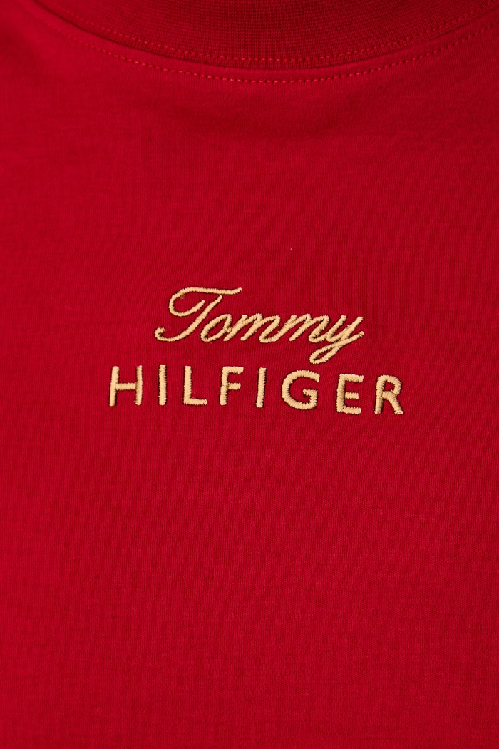 Basic t-shirt γυναικείο βαμβακερό Tommy Hilfiger κόκκινο WW0WW51725