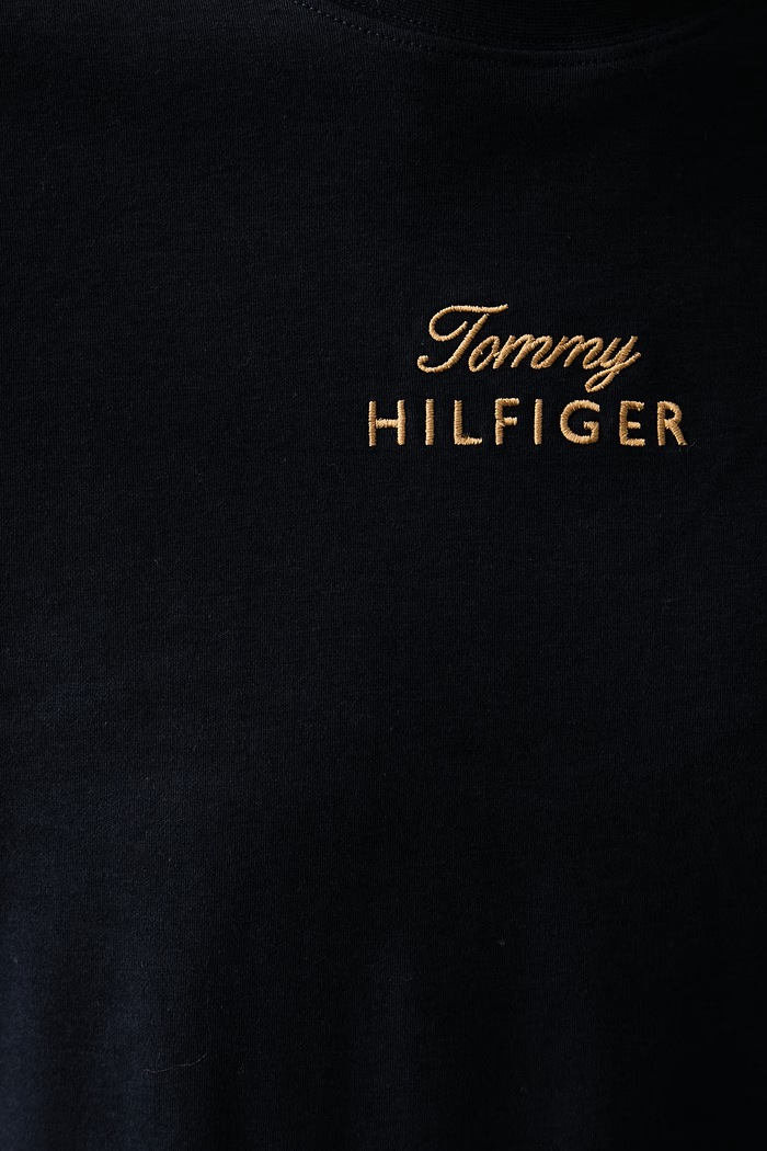 Basic t-shirt γυναικείο βαμβακερό Tommy Hilfiger σκούρο μπλε WW0WW51725