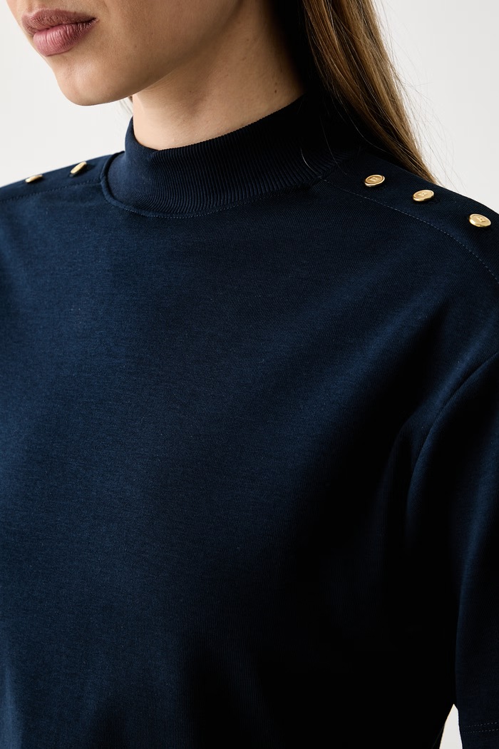 Tommy Hilfiger tričko dámské bavlněné WW0WW52382 námořnická modř