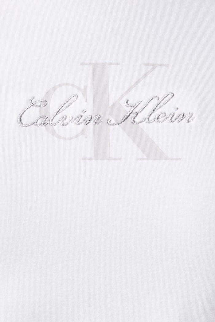 Tričko dámske bavlnené s elastanom Calvin Klein Jeans biela LV047H843G