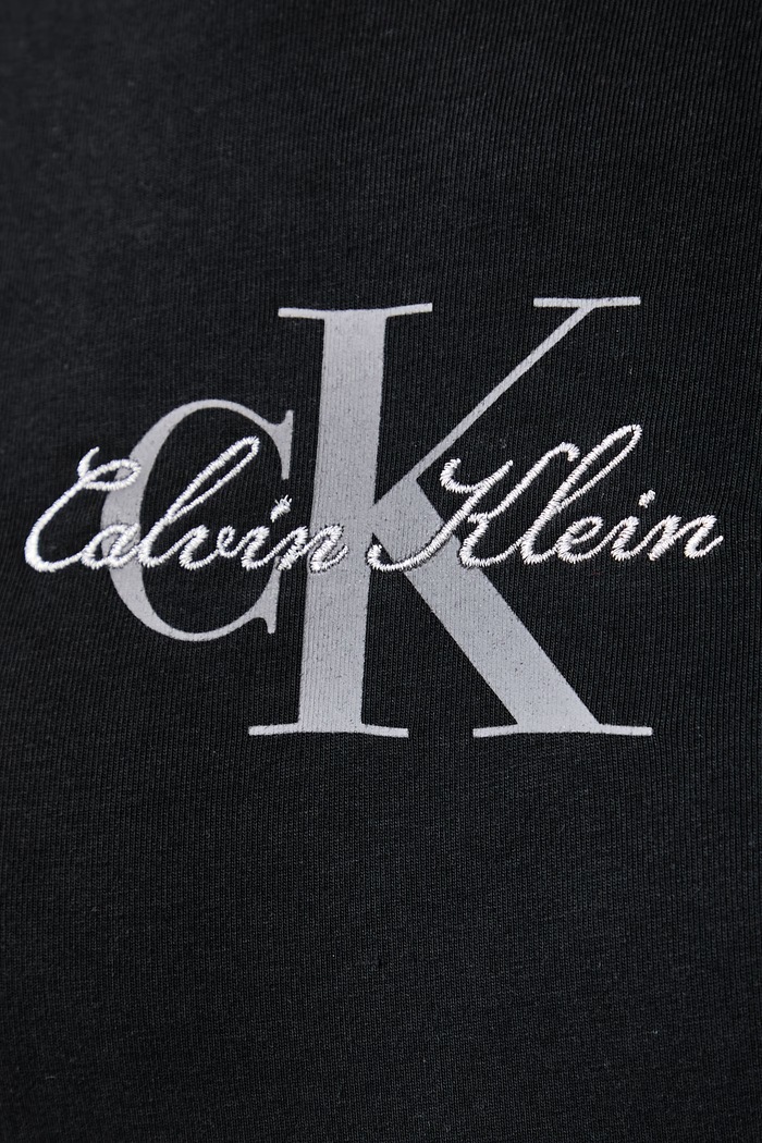Tričko dámske bavlnené s elastanom Calvin Klein Jeans čierna LV047H843G