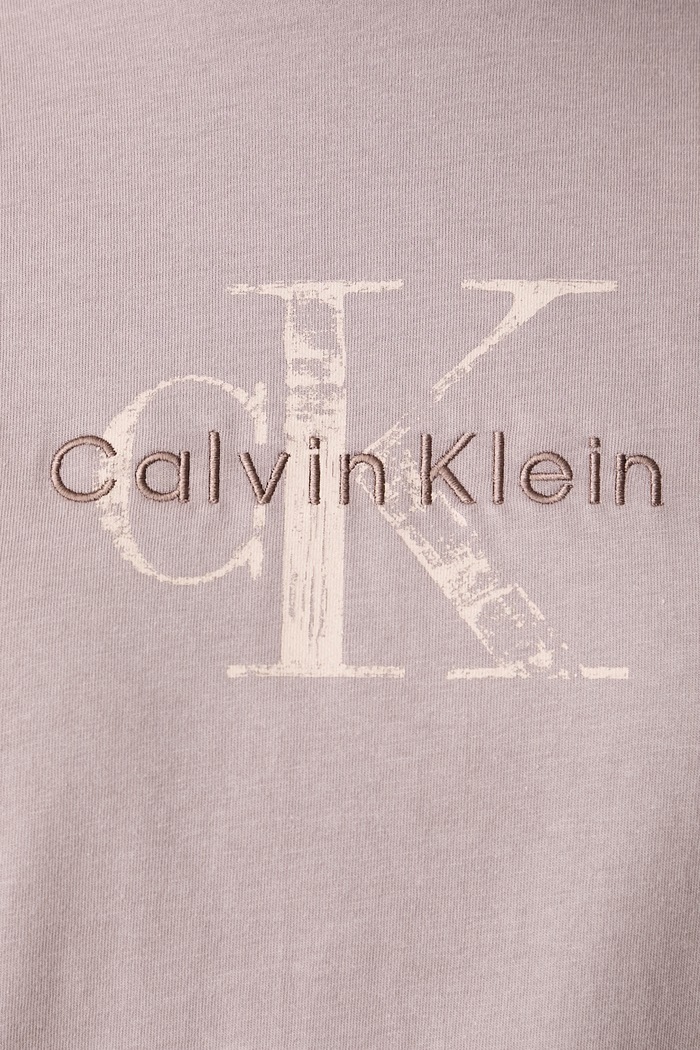 Calvin Klein Jeans T-shirt damski bawełniany LV047H802G fioletowy