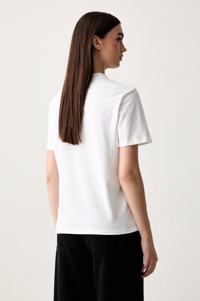 Odzież Calvin Klein Jeans T-shirt damski bawełniany LV047H804G biały