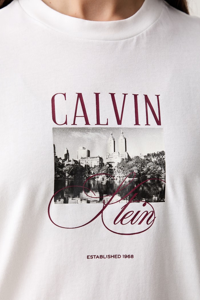 Calvin Klein Jeans T-shirt damski bawełniany LV047H804G biały