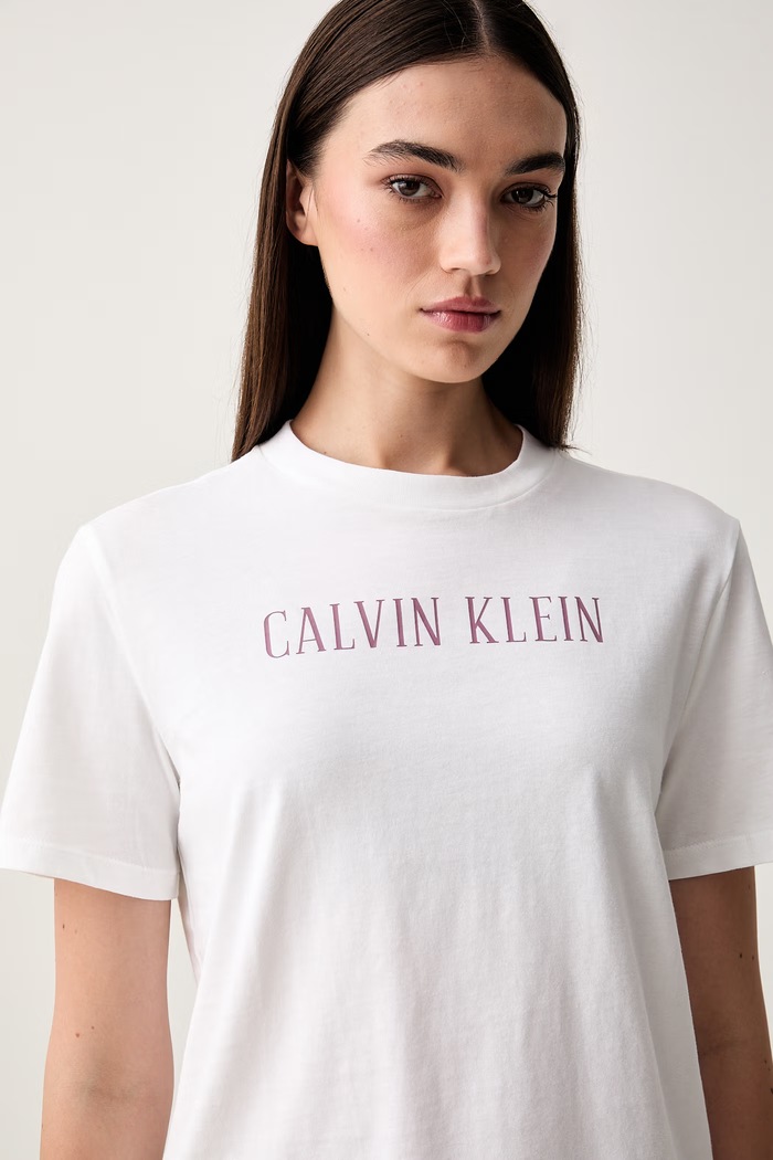Calvin Klein Jeans T-shirt damski bawełniany biały LV047H803G