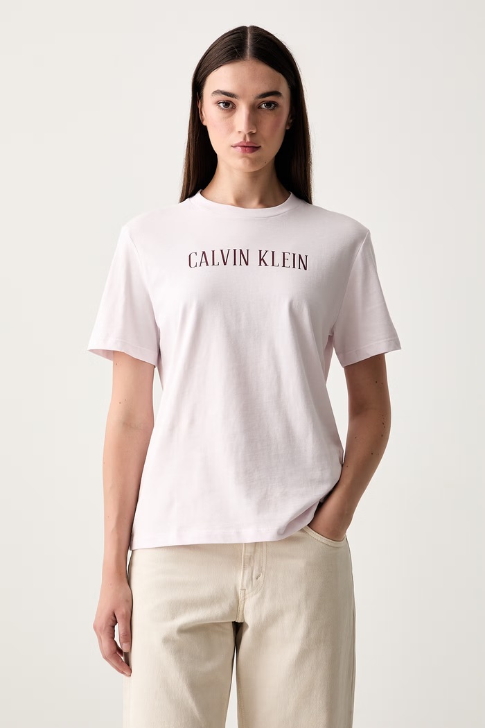 Calvin Klein Jeans T-shirt damski bawełniany różowy LV047H803G