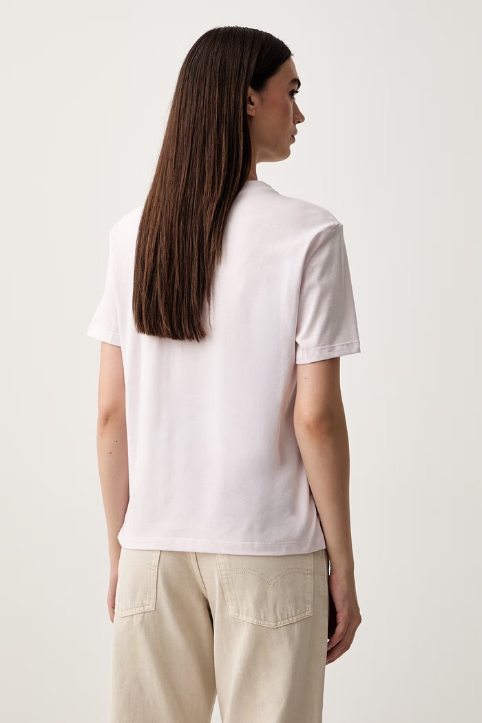Odzież Calvin Klein Jeans T-shirt damski bawełniany LV047H803G różowy
