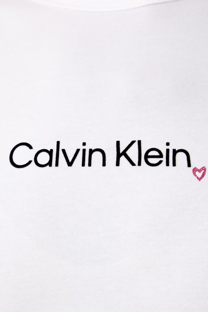 T-shirt damski z bawełną Calvin Klein Jeans LV047H835G biały