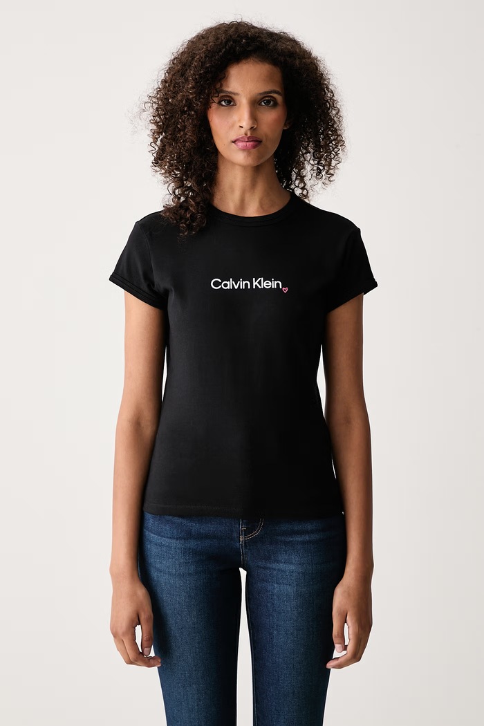 Calvin Klein Jeans Tričko dámske s bavlnou čierna LV047H835G