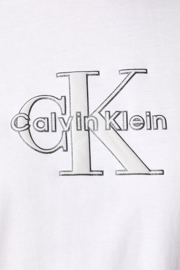 Calvin Klein Jeans T-shirt damski bawełniany LV047H800G biały