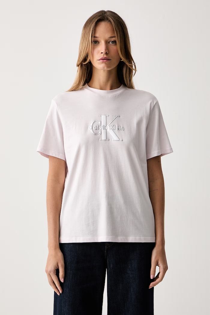 Calvin Klein Jeans T-shirt damski bawełniany różowy LV047H800G