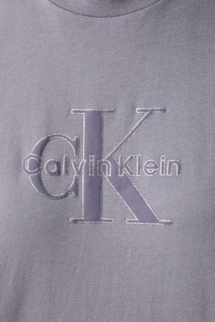 Calvin Klein Jeans T-shirt damski bawełniany LV047H800G szary