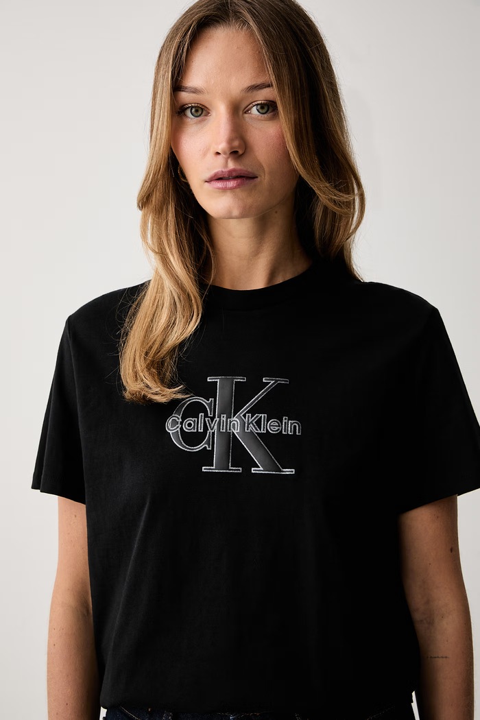 Calvin Klein Jeans tričko dámske bavlnené čierna LV047H800G