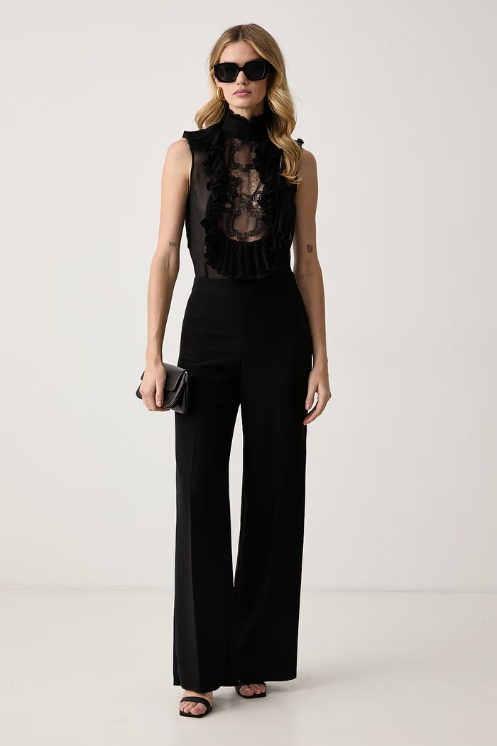 Elisabetta Franchi Body damskie CB01067E2 czarny AW26