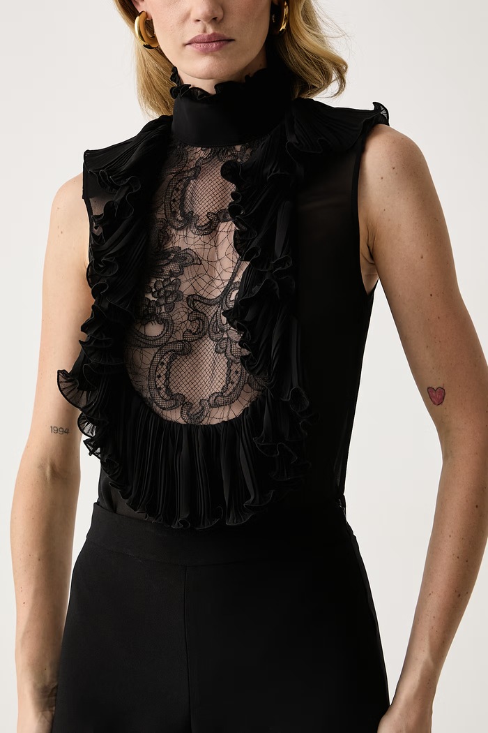 Body damskie Elisabetta Franchi czarny CB01067E2