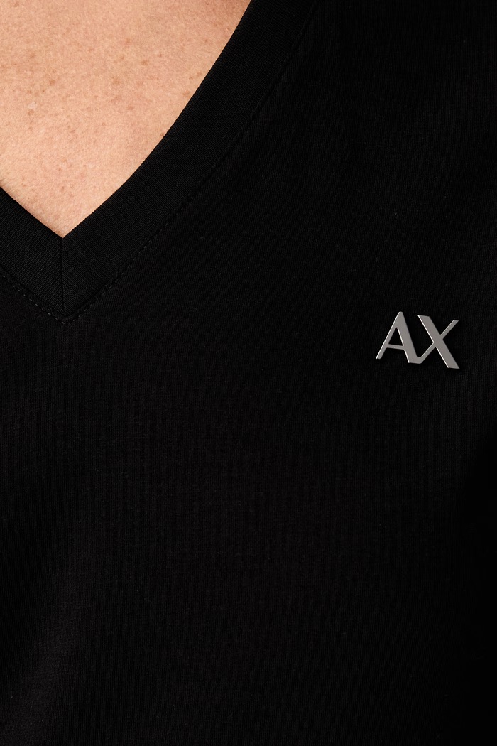 Armani Exchange basic tričko dámske bavlnené s elastanom XW002971.AF16294 čierna