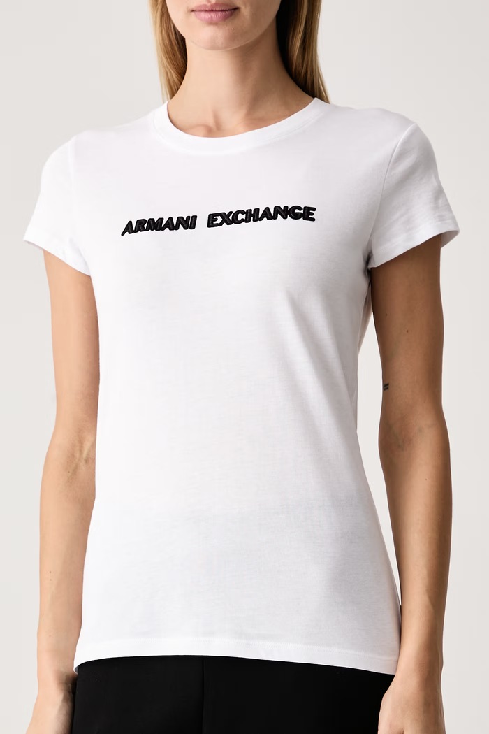 Odjeća Armani Exchange Majica za žene od pamuka XW002969.AF10356 bijela