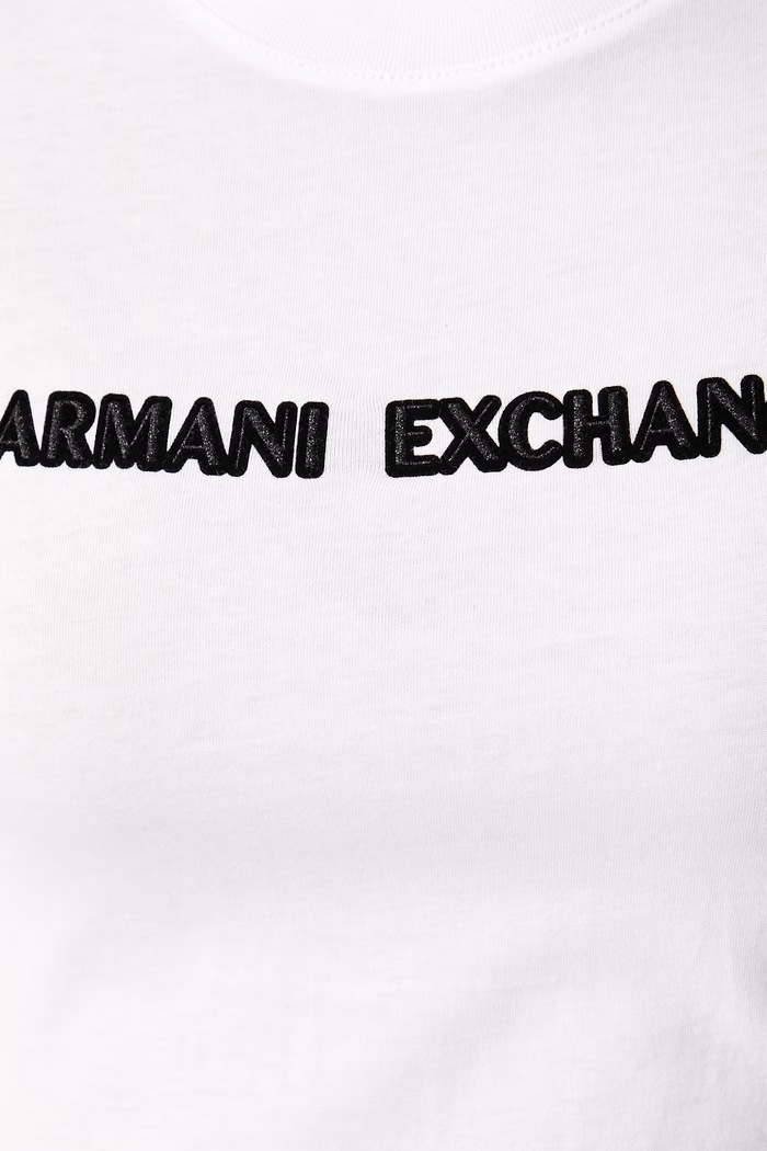 Majica za žene od pamuka Armani Exchange XW002969.AF10356 bijela