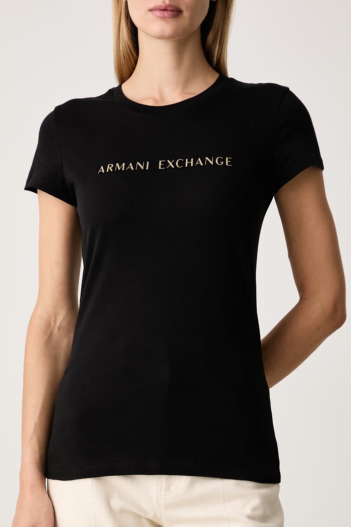 Odjeća Armani Exchange Majica za žene od pamuka XW002969.AF10356 crna