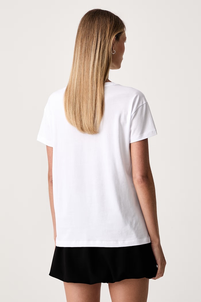 Odzież Armani Exchange T-shirt damski bawełniany XW002957.AF10356 biały