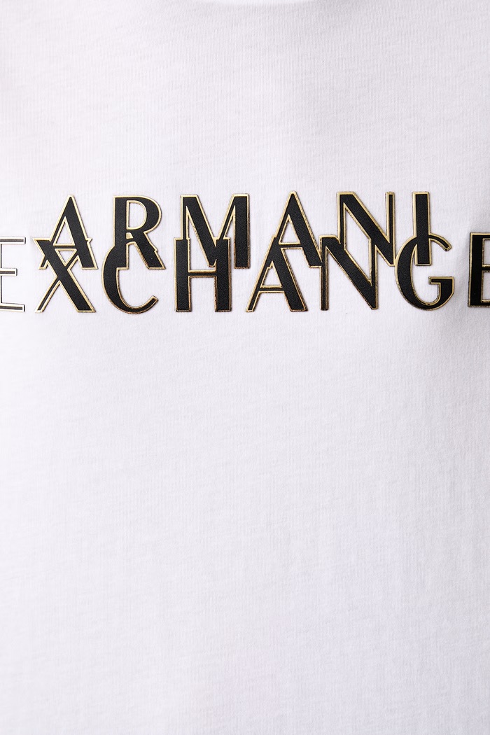 Armani Exchange T-shirt damski bawełniany XW002957.AF10356 biały