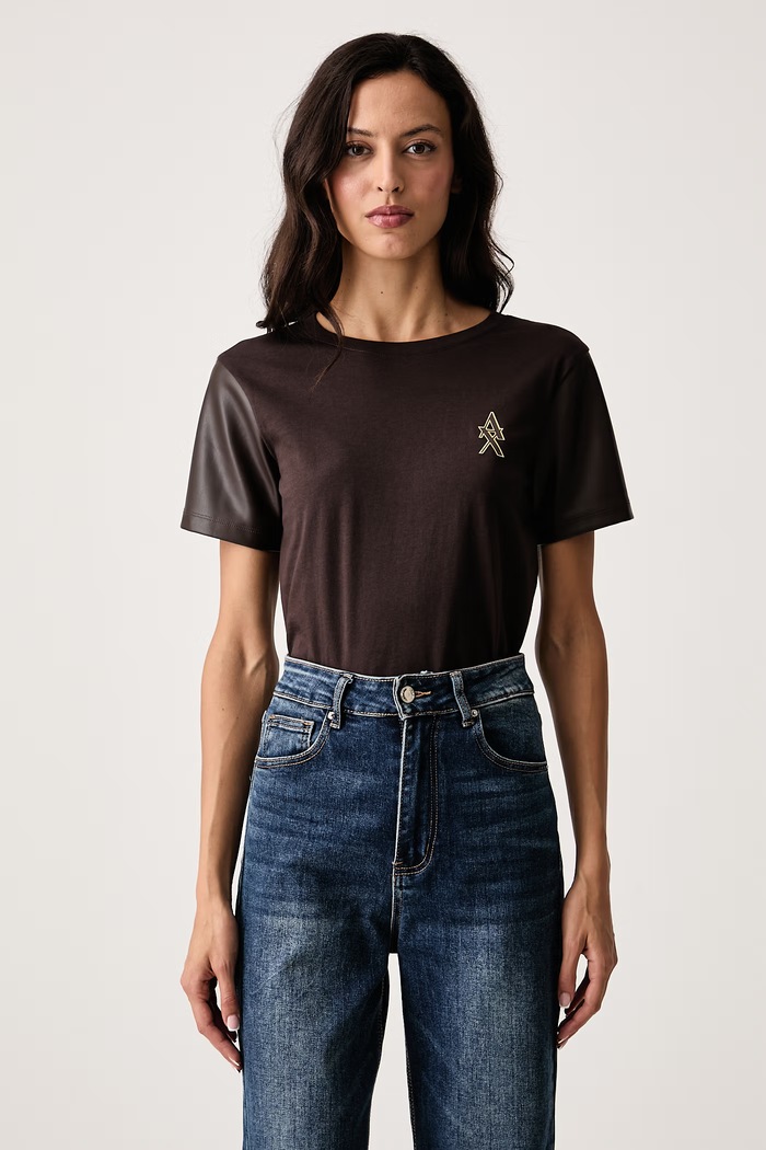 Armani Exchange Tričko dámske bavlnené hnedá XW002812.AF10356
