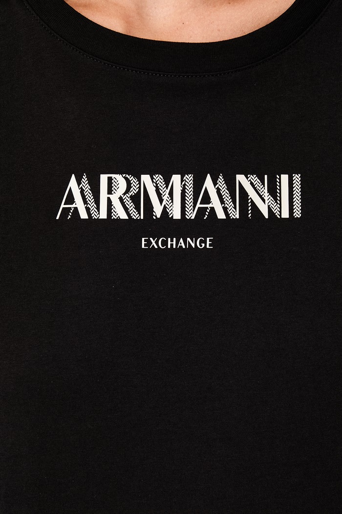 Armani Exchange majica za žene od pamuka XW002776.AF10356 crna