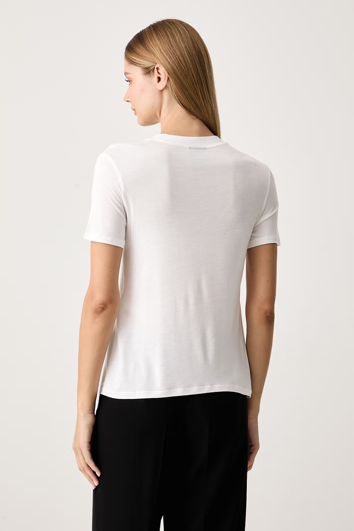 Armani Exchange Tričko dámske z viskózy XW002773.AF26303 biela AW26