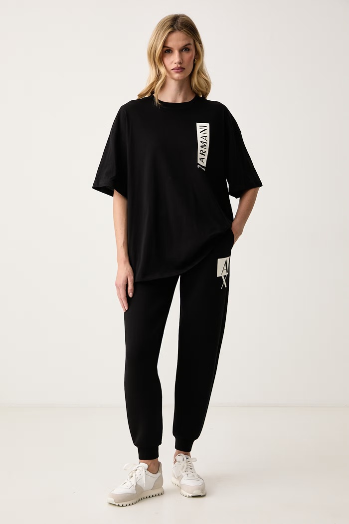 Armani Exchange Тениска дамска от памук XW002560.AF10356 черен AW26
