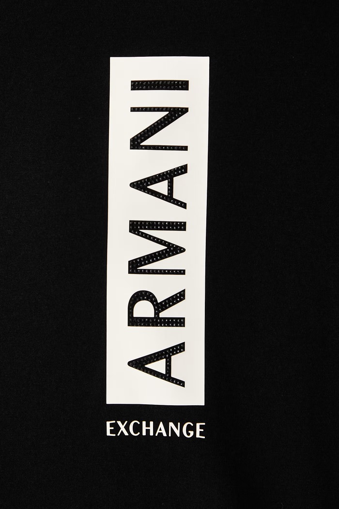 Тениска дамска от памук Armani Exchange черен XW002560.AF10356