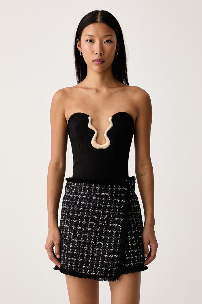 Bardot Bluzka gorsetowa damska PALTROW czarny 60463TB