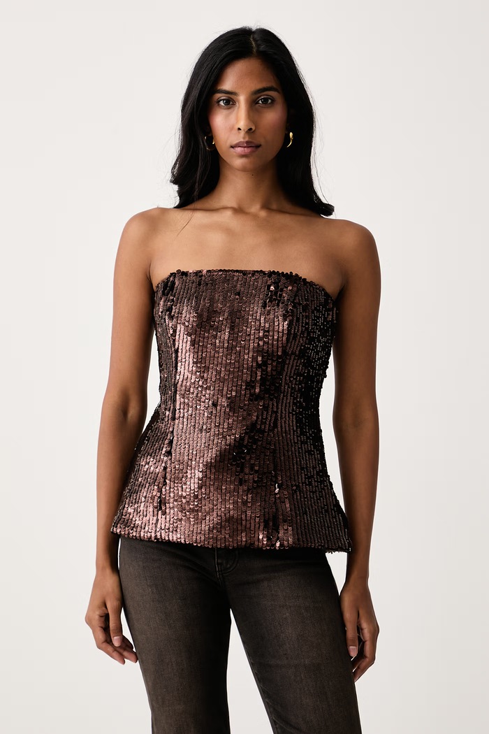 Bardot Top damski HELENIA brązowy 59812TB5