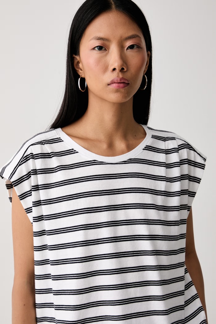 Levi's top damski bawełniany PLEATED MUSCLE TANK biały 0085U