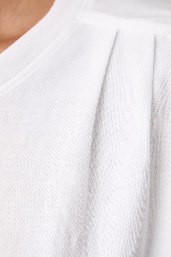 Levi's τοπ γυναικείο βαμβακερό PLEATED MUSCLE TANK 0085U λευκό