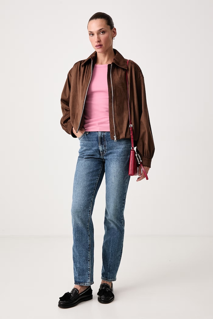 Levi's T-shirt damski bawełniany z elastanem HAYES 001J3 różowy AW26