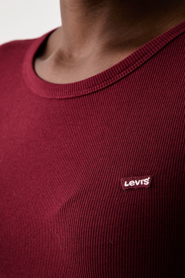 Levi's tričko dámské bavlněné s elastanem HAYES 001J3 červená