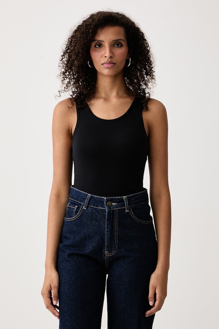 United Colors of Benetton Top damski z modalem 2-pack 3XCM1H00E szary AW26