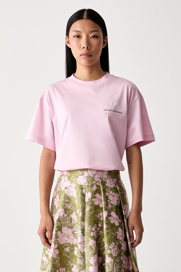 Odzież Iceberg T-shirt damski bawełniany FR05.6326 różowy