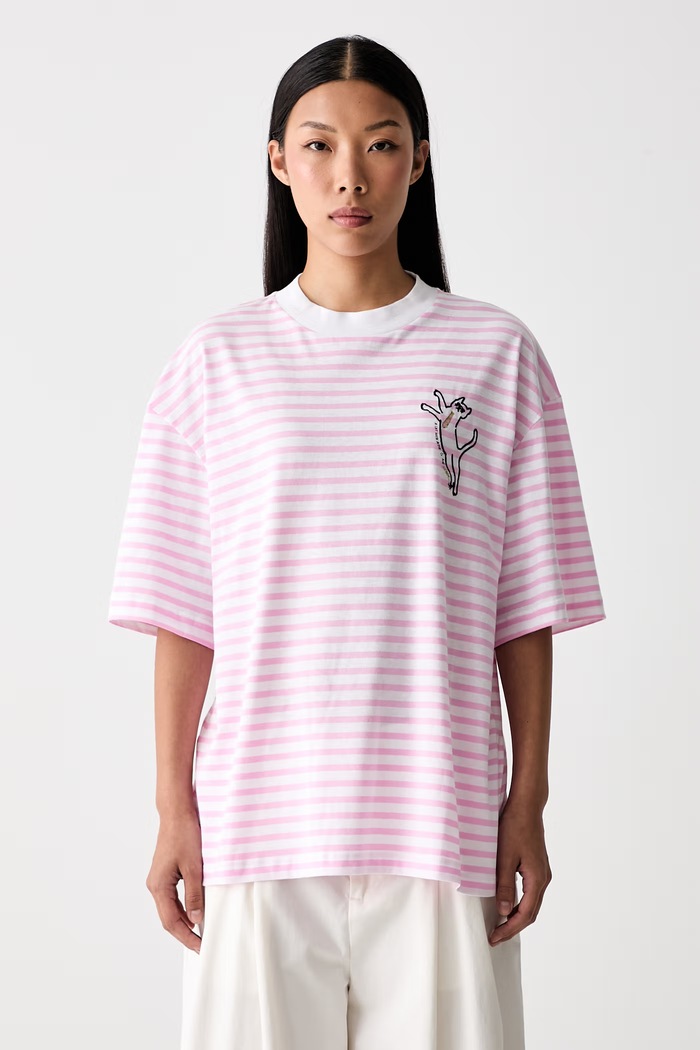 Iceberg T-shirt damski bawełniany różowy F5B1.623A