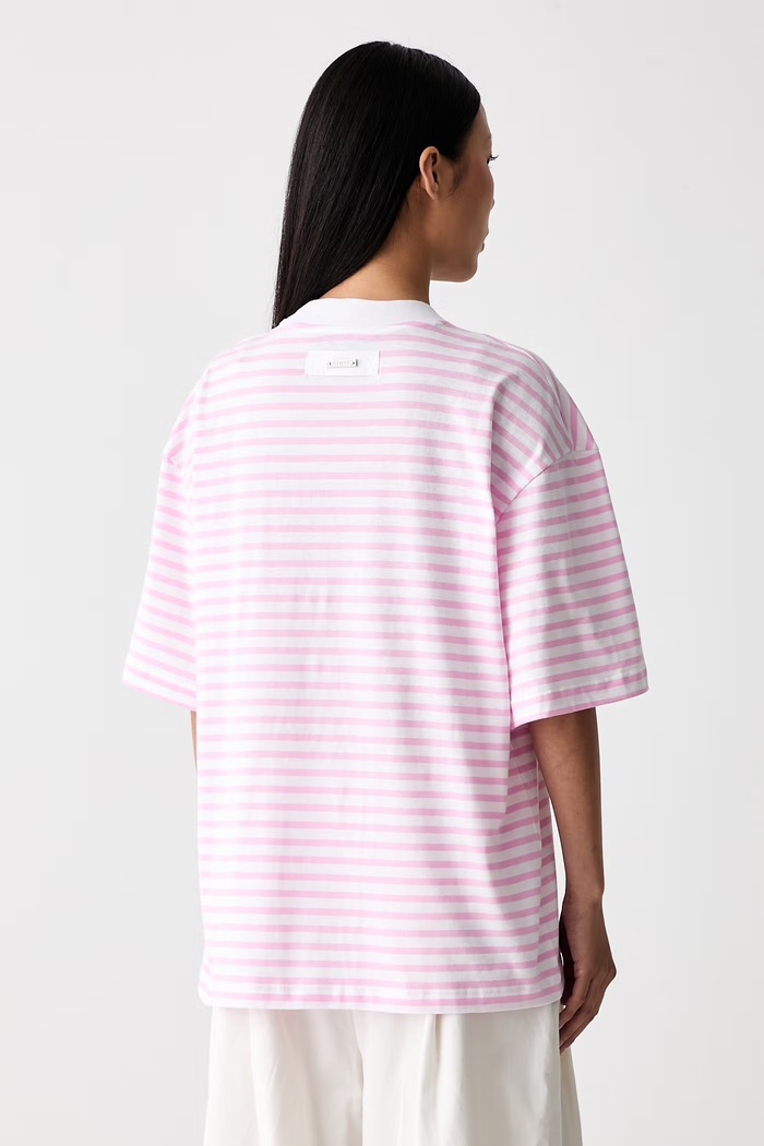 Odzież Iceberg T-shirt damski bawełniany F5B1.623A różowy