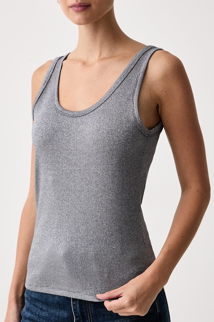 Odzież United Colors of Benetton Top damski z bawełną 3LNCDH01H szary