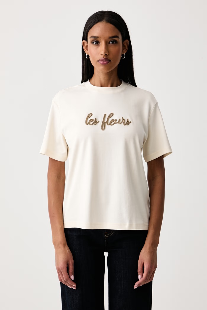 United Colors of Benetton T-shirt γυναικείο βαμβακερό μπεζ 3WRAD10DD
