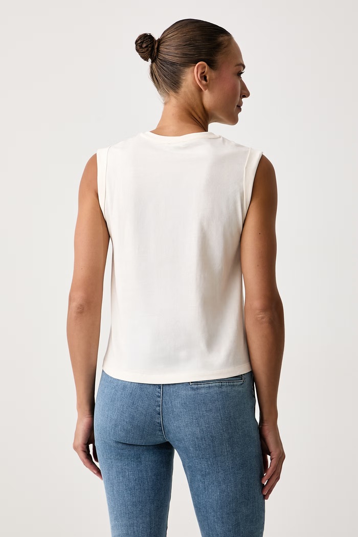 United Colors of Benetton Top ženski bombažen 38YTD10DA bež AW26