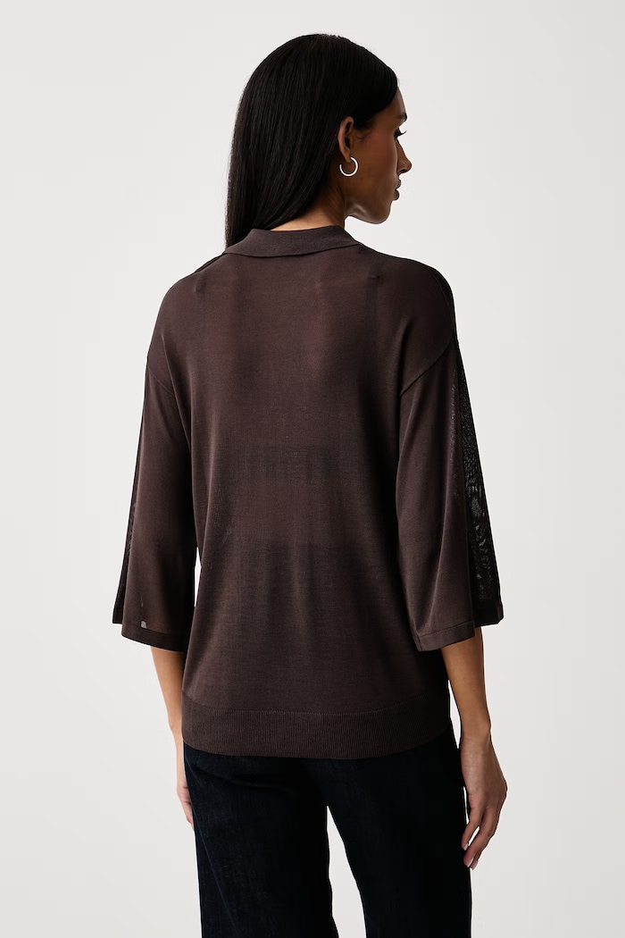 United Colors of Benetton Camicetta da donna con viscosa 13I8D301P marrone AW26